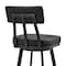 Armen Living Jinab Swivel Counter Stool in Black Metal with Black Faux Leather 840254335202 - alternate 2